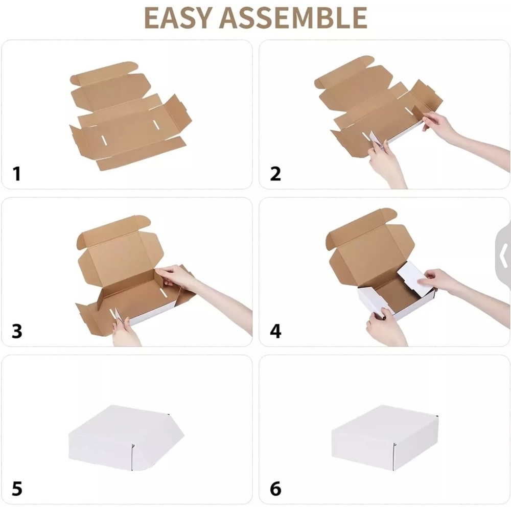 🔥 72 pc @ 6”x4”x3” White Corrugated Boxes Shipping Mailer Packing Strong GREAT - Picture 3 of 8